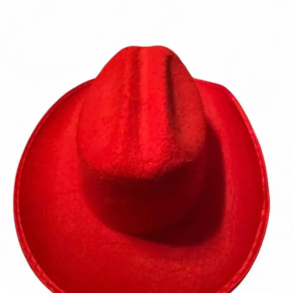 Rinco Kids Red Felt Cowboy Hat Western Costume Accessory